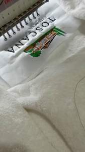 Personalized Embroidered White Cotton Bath Towels