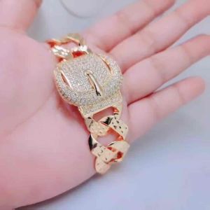 Gelang Jumbo Prhiasan Aksesoris Titaniumm Bracelet Lapis Emas