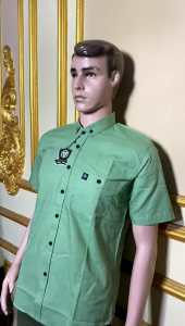 SAGE KEMEJA POLOS PRIA LENGAN PENDEK BAHAN KATUN CIGARET