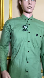 Kemeja Polos Cigaret Pria Lengan Panjang Casual Formal Warna HIJAU SAGE GREEN Slimfit