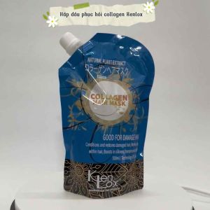 Hấp dầu collagen Kenlox mềm mượt hair mask  hấp phục hồi hư tổn giúp sợi tóc săn chắc sáng bóng mềm mượt dạng túi dung tích 500ml