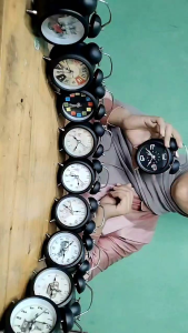 jam beker aneka motif body warna hitam / putih pilih varian