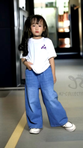 Celana Jeans Skena Anak Usia 2-9 Tahun Kulot Skena Celana Panjang Gombrong Fashion Viral (Produk Baru)