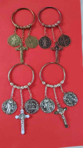 Saint Benedict Door Hanger For House Protection Against Bad Luck Bronze Color