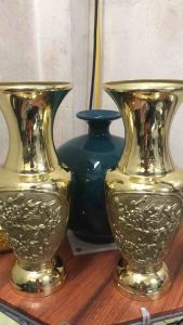 Lọ hoa bằng đồng vàng nguyên chất lọ hoa lộc bình bình bông đồng nguyên chất nhiều size