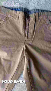 EMBA - Celana Chino BRAND EMBA Warna Coklat Bahan Premium Katun Model Reguler Fit