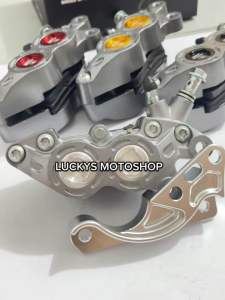 KALIPER S6/RT COIN BIGPOT 4 PISTON AXIAL KANAN PLUS BREKET 260MM MIO SMILE FINO KARBU MIO SOUL XEON JUP MXDll