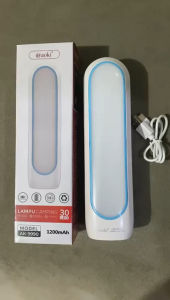 AOKI Lampu Emergency Super Terang Senter 3W+30LED Cahaya Putih Tahan Hingga 8 Jam