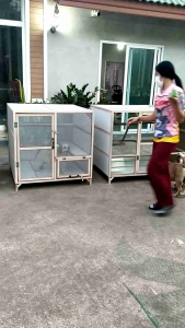 กรงน้องหมา น้องแมว สำหรับเลี้ยงแมว1-3ตัว ขนาดสูง100*70*100 ล้อม2ชั้น ตาข่ายกันยุงอย่างหนาและตาข่ายลวดแบบกันสนิม กระเป๋าที่เหมาะสมสำหรับเลี้ยงแมว