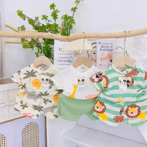 Bộ quần áo mùa hè cộc tay bé traii nhà B.H kids