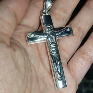 silver Italy 925 biggest cross ampaw pendant