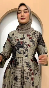 Gamis batik wanita Motif terbaru 2023 ukuran S M L XL XXL baju couple ayah dan anak laki usia 2-12thn