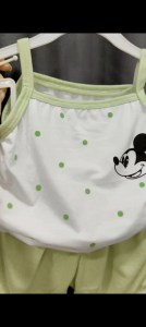 DC8  *6 Bulan- 3T Set Mickey Singlet + Seluar Budak Perempuan Baju Tanpa Lengan Comel Selesa Kain Lembut Cuaca Panas