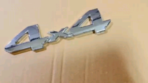 Emblem Logo 4x4 Emboss Cover Chrome Mobil Universal .