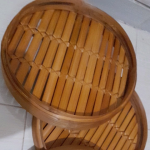 Klakat Bambu Dimsum 40cm Kukusan Bambu - 2 Wadah dan 1 Tutup