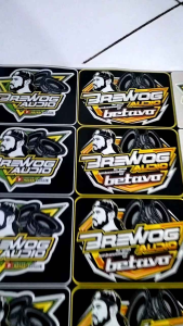 Stiker Sound brewog audio | Stiker 1 Lembar | Stiker Pack Ukuran 31cmx47cm Bahan Graftac