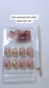 Kuku Palsu Fake Nail Art 3D 24pc free lem