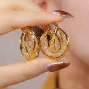 (Bebas beli 2 dapat bonus) H-Girl888 COD A172 Anting bulat cakep titanium wanita Korea
