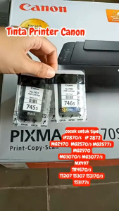 Tinta Canon PG-745 Black dan -746 Colour for printer MG2570sTR4570sMG3070MG3077