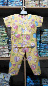 Noko acuk Baju Tidur Anak Perempuan Usia 1-12 Tahun Motif kawai