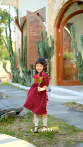 DRESS BEATRICE DESS: Anak Crinkle Lucu Korean Style Dress Lengan Balon Kekinian