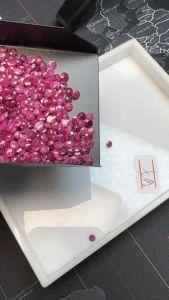 Ruby Africa 100 % natural......พลอยทับทิม พลอยแดงแท้ เผาเก่า Ruby Cutting 1 เม็ด 3.50 mm NATURAL RUBY FROM AFRICA