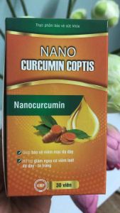 [ CHÍNH HÃNG -  LỌ 30 Viên] Nano Curcumin Coptis - Tinh Chất Nghệ Dạng Viên Nang - Bảo Vệ Niêm Mạc Dạ Dày Giảm Viêm Loét - SP Viện Hàn Lâm KH&CN Việt Nam!