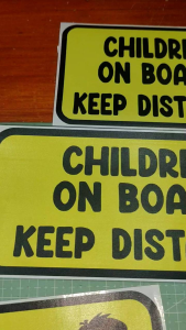 Children On Board Keep Distance Caution Sticker Waterproof for Any Vehicle Safety Warning Decal