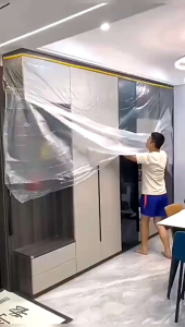 Plastik Pembungkus Perabot Rumah Tangga List Penutup Anti Debu Masking Film Tape