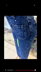 KITTY POKET WIDE LEG JEANS (Perempuan) Front Pocket Acid Wash Non Stretchable