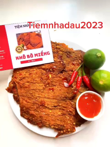 KHÔ BÒ NGUYÊN MIẾNG LOẠI 1 THƯỢNG HẠNG ( CAY NGON - NGỌT VỊ) - TÚI 300G 500G - TIỆM NHÀ DÂU 2023