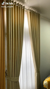 Gorden Minimalis 9 Gelembung/18Ring Lebar 210cm Bahan Blackout embosh import