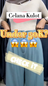 Terlaris celana Jennie knit pants celana kulot highwaist knit kancing 2 ukuran sampai jumbo