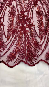 Bahan kebaya tille freeya squen kain tulle salur full payet