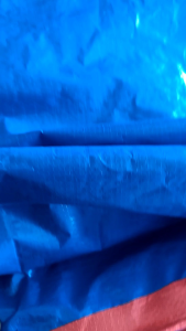 Terpal Plastik A3 Korea Biru Oren Ukuran 6x8 & 5x8