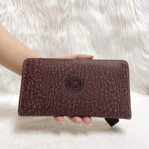 Ví da voi thật màu nâu kích thước 20cm-10.8cm-2cm