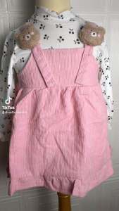 Dress Anak Cewek + Rompi 2in1 Import A012