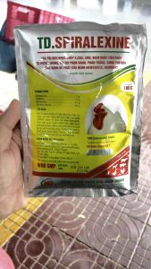 Gói Spiralexine 100g thuốc bột trị hen khẹc khò khè sổ mũi phân xanh trắng tụ huyết trùng sưng phù đầu bệnh ghép Newcastle Gumboro trên gà đá gà con gà bầy