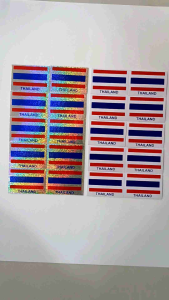 สติ๊กเกอร์แต่งรถ #สติ๊กเกอร์หมวกกันน็อค #ธงชาติไทย #ธงชาติ แต่ละแผ่นขนาด ยาว 4.5 สูง 3 ซม.