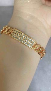 GELANG TANGAN GOLD RANTAI ALL MODEL FULL PERMATA LAPIS GOLD BERKILAU ANTI LUNTUR