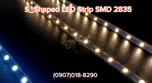 S Shaped Flexible Strip Light 2835 LED for Signage DC12V 10 Meters
