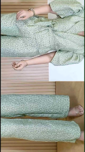 LARGE TO XL • Mia Puff Sleeves Side Tie Overlap Top and Pants Modern Filipiniana Terno