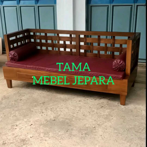 Kursi Bale Bale Minimalis Model Anyaman Bahan Kayu Jati