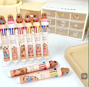 Ready stock/10 colour pen sanrio pen stationary Capybara panda Xmas Christmas goodies kids gift