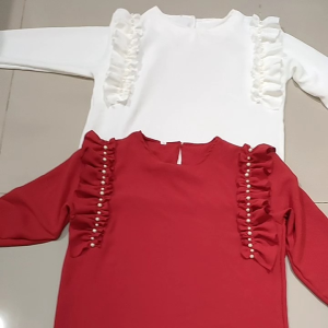 Baju Anak Perempuan Lengan Panjang (3th-12th) Bahan Crinkle