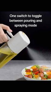 [SG Seller] 2in1 Dual-use Oil Bottle Anti-leakage Sprayer Pour Oil Glass Container Kitchen Oil Spray Household Seasoning Bottle Dispenser Tool