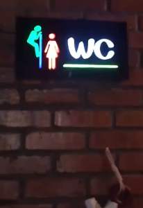 LED WC Sign Electric Display Signage Business Advertisement Board Decoration