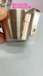 CA ĐONG 100ml  / CHÉN GIA VỊ / CHÉN CHẤM/ CHÉN SỐT CÓ TAY CẦM INOX 304.