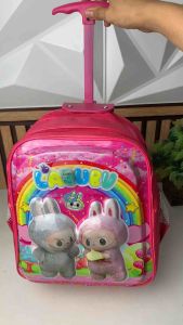 Tas ransel anak sekolah labubu/ tas anak sekolah Tk perempuan/ tas LED perempuan/ tas anak labubu/ tas troli anak Tk perempuan
