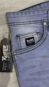 RoosterDenim Celana Jeans Pria Skinny Biker Motor Knee Rips Black Denim Selvedge